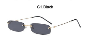 Rimless Sunglasses Retro Square