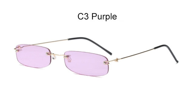 Rimless Sunglasses Retro Square