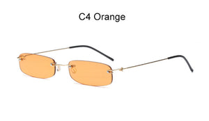 Rimless Sunglasses Retro Square