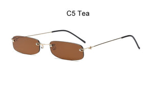 Rimless Sunglasses Retro Square