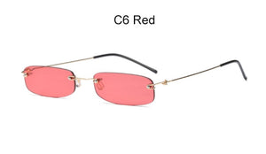 Rimless Sunglasses Retro Square