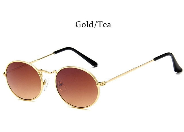 Retro Oval Design Sunglasses