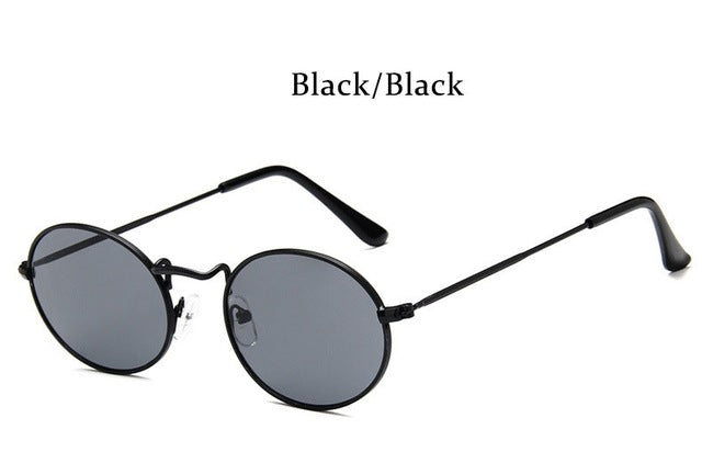 Retro Oval Design Sunglasses